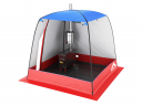 Мобильная баня-палатка МОРЖ c 2-мя окнами сине-красный в Севастополе
