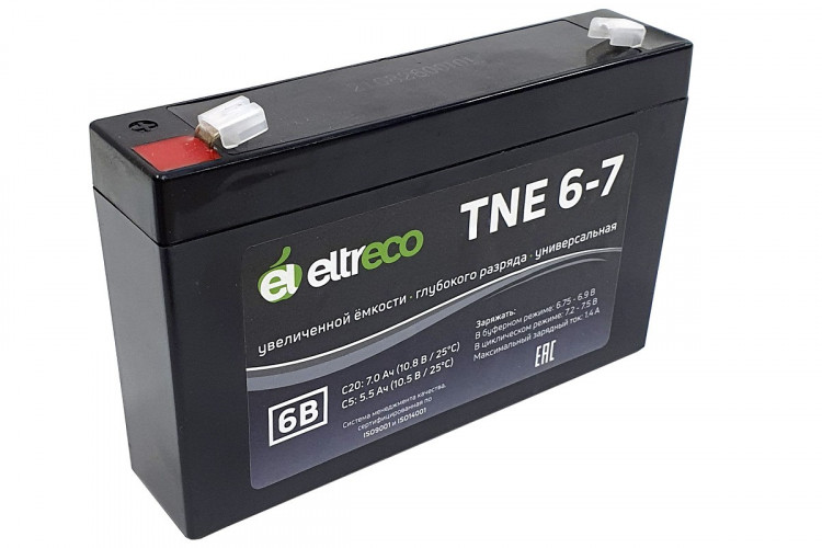 Тяговый аккумулятор Eltreco TNE6-7 (6V7A/H C20) в Севастополе