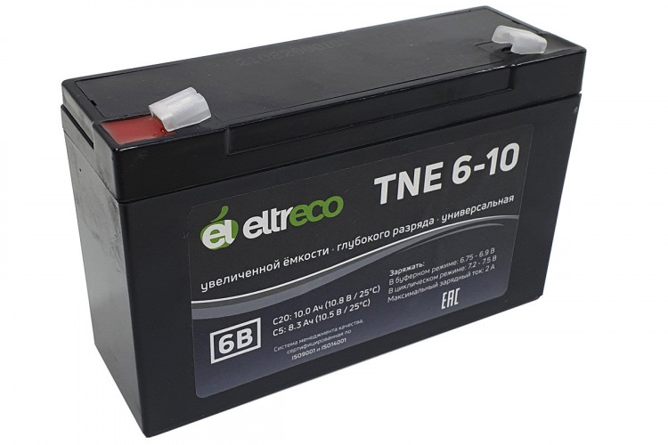 Тяговый аккумулятор Eltreco TNE6-10 (6V10A/H C20) в Севастополе