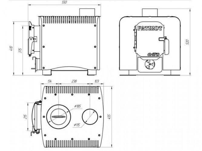 Печь длительного горения Grill’D Patriot 200 в Севастополе