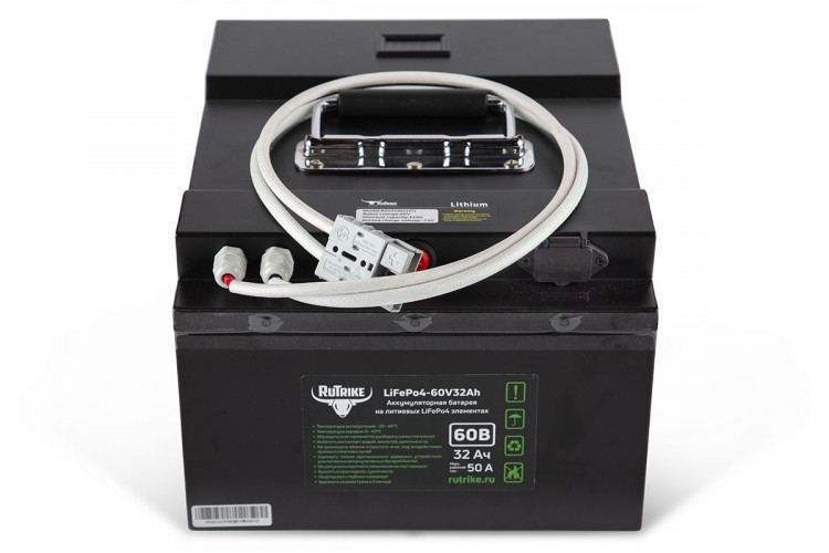 Тяговый железо-фосфатный аккумулятор RuTrike LiFePO4 60V32Ah (50А) в Севастополе