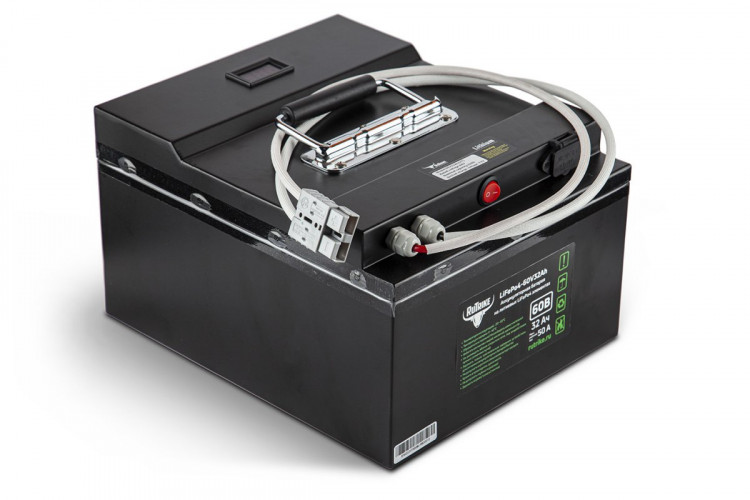 Тяговый железо-фосфатный аккумулятор RuTrike LiFePO4 60V32Ah (50А) в Севастополе