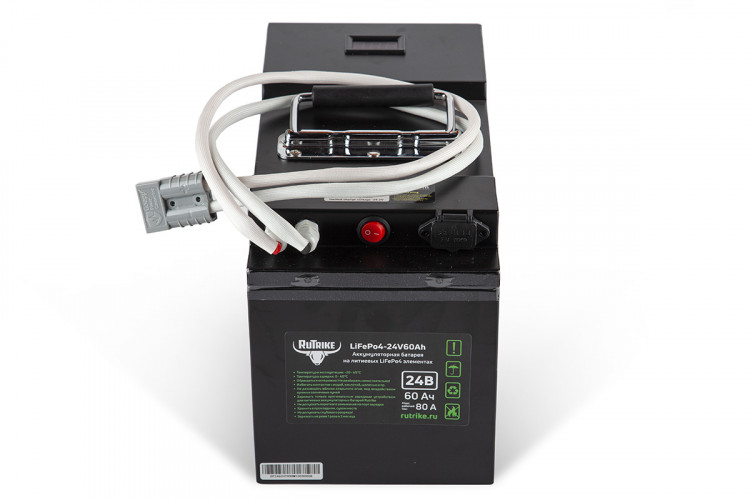 Тяговый железо-фосфатный аккумулятор RuTrike LiFePO4 60V48Ah (60А) в Севастополе
