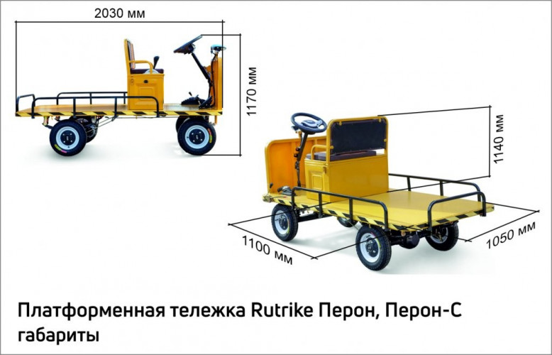 Платформенная тележка электрическая RuTrike ПЕРОН С в Севастополе