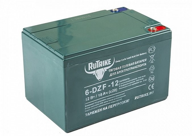Тяговый гелевый аккумулятор RuTrike 6-DZF-12 (12V12A/H C2) в Севастополе