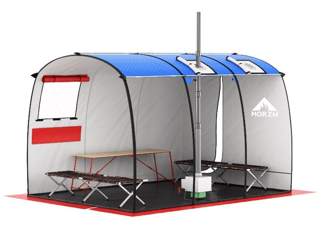 Мобильная баня-палатка МОРЖ Max (Черный) в Севастополе