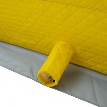 Палатка для рыбалки Helios утепл. Куб 1,8х1,8 желтый/серый в Севастополе