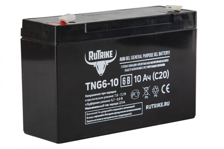 Тяговый гелевый аккумулятор RuTrike TNG 6-10 (6V10A/H C20) в Севастополе