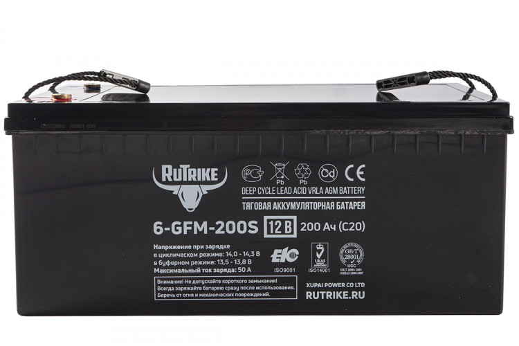 Тяговый гелевый аккумулятор RuTrike 6-GFM-200 (12V200A/H C20) в Севастополе