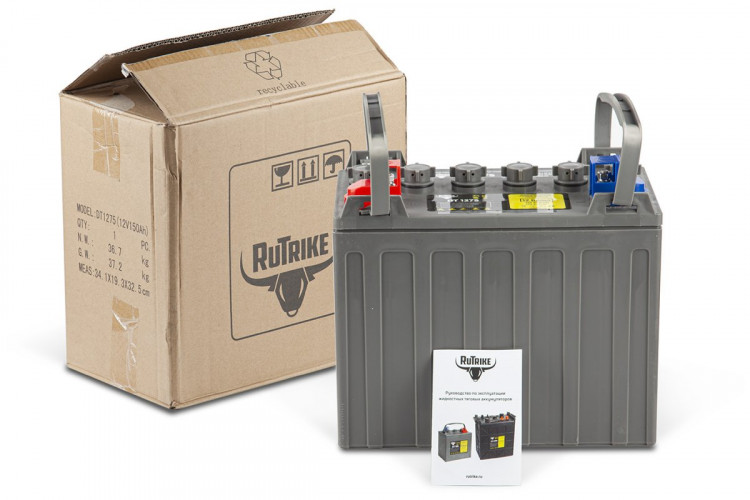 Тяговый аккумулятор RuTrike WET DT1275 (T1275) 12V100A/H C3 в Севастополе