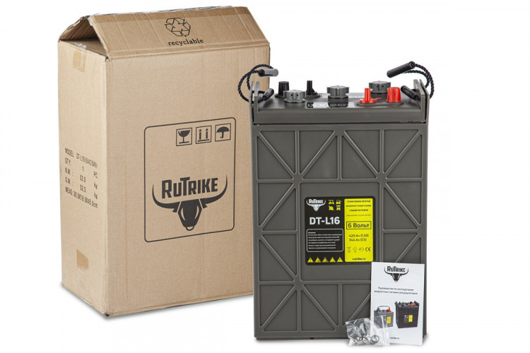 Тяговый аккумулятор RuTrike WET DTL16 (L16H-AC) 6V275A/H C3 в Севастополе