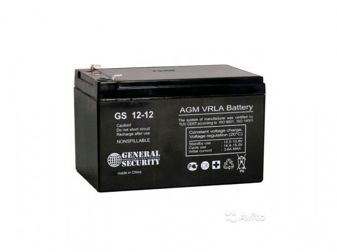 Аккумулятор General Security GS 12-12 L (12 В, 12 Ач) в Севастополе