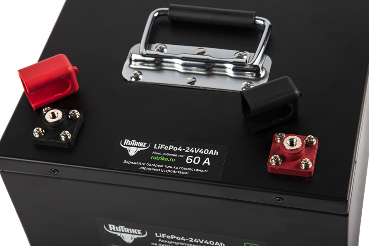 Тяговый железо-фосфатный аккумулятор RuTrike LiFePO4 24V40Ah (60A) в Севастополе