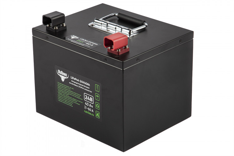 Тяговый железо-фосфатный аккумулятор RuTrike LiFePO4 24V40Ah (60A) в Севастополе