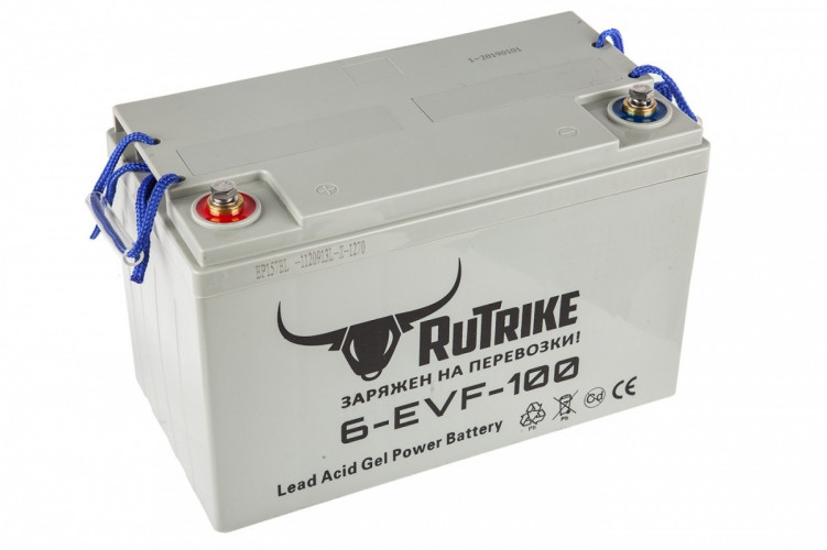 Тяговый гелевый аккумулятор RuTrike 6-EVF-100A (12V100A/H C3) в Севастополе